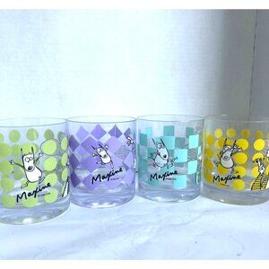 Set Of 4 Maxine Cartoon Glasses With Quotes & Colorful Patterns See Pictures